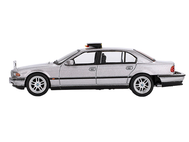 BMW 750IL Gray Metallic 007 James Bond "Tomorrow Never Dies" (1997) Movie Limited Edition 1/64 Diecast Model Car by Mini GT