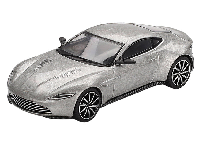 Aston Martin DB10 Silver Metallic 007 James Bond "Spectre" (2015) Movie Limited Edition 1/64 Diecast Model Car by Mini GT