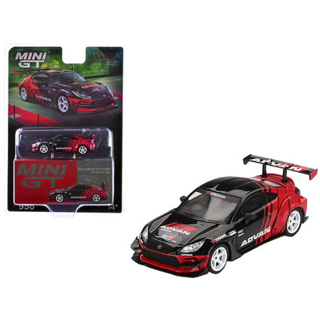 Toyota GR86 "HKS TYPE R ADVAN" RHD (Right Hand Drive) Black and Red "2022 Tokyo Auto Salon" Limited Edition 1/64 Diecast Model Car by Mini GT