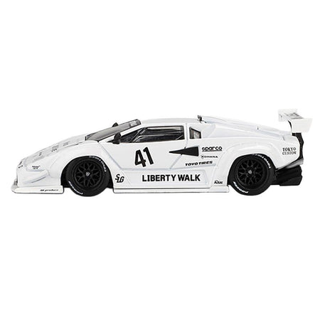 Lamborghini Countach LB-WORKS #41 White "2024 Tokyo Auto Salon" Limited Edition 1/64 Diecast Model Car by Mini GT