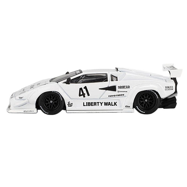 Lamborghini Countach LB-WORKS #41 White "2024 Tokyo Auto Salon" Limited Edition 1/64 Diecast Model Car by Mini GT