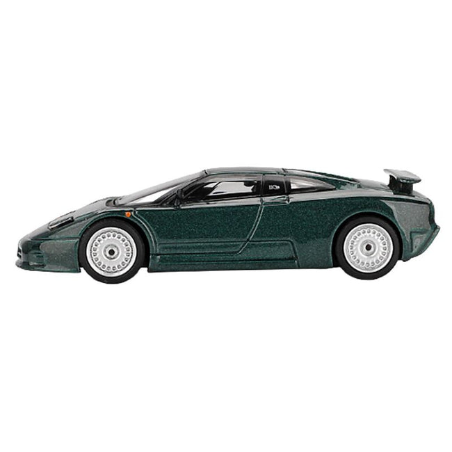 Bugatti EB110 GT Verde Scuro Dark Green Metallic Limited Edition 1/64 Diecast Model Car by Mini GT