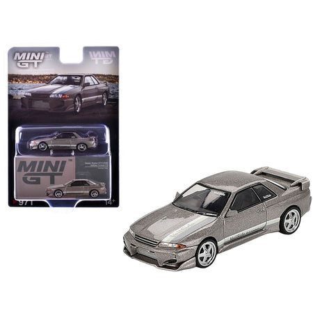 Nissan Skyline GT-R (R32) RHD (Right Hand Drive) "Veilside Combat C-I" Gray Metallic Limited Edition 1/64 Diecast Model Car by Mini GT
