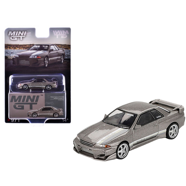 Nissan Skyline GT-R (R32) RHD (Right Hand Drive) "Veilside Combat C-I" Gray Metallic Limited Edition 1/64 Diecast Model Car by Mini GT