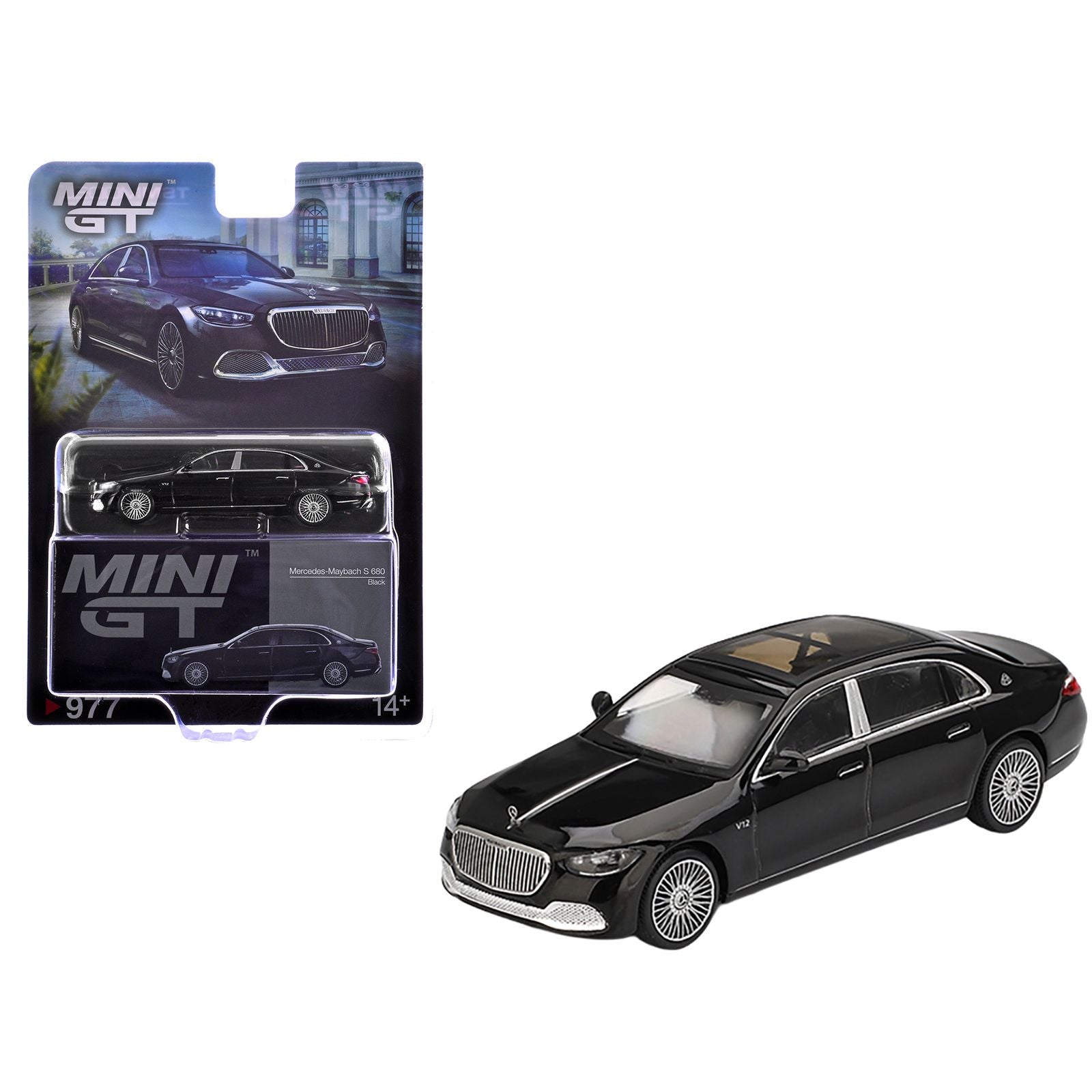 Mercedes-Maybach S 680 Black Limited Edition 1/64 Diecast Model Car by Mini GT