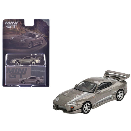 Toyota Supra "VeilSide Combat V-II" Combat Gray Metallic Limited Edition 1/64 Diecast Model Car by Mini GT