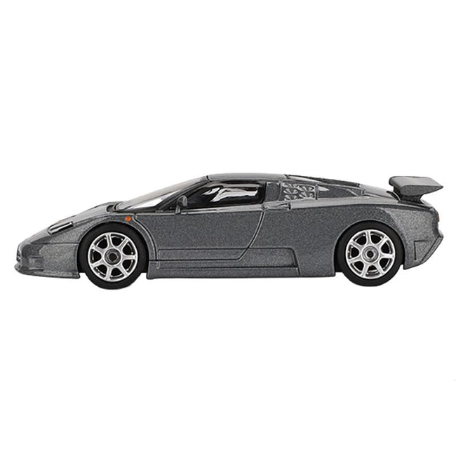 Bugatti EB110 Super Sport Grigio Scuro Dark Gray Metallic Limited Edition 1/64 Diecast Model Car by Mini GT