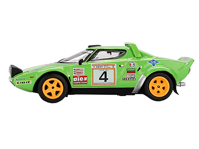 Lancia Stratos HF #4 Jorge de Bagration - Nuria Llopis Champion "Spanish Rally" (1979) Limited Edition 1/64 Diecast Model Car by Mini GT