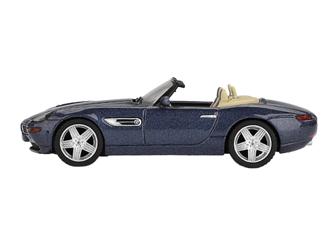 BMW Z8 Alpina Roadster Alpine Blue Metallic Limited Edition 1/64 Diecast Model Car by Mini GT