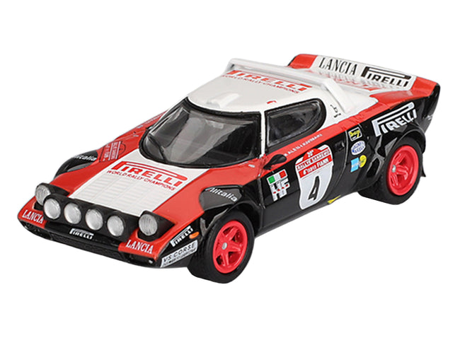 Lancia Stratos HF #4 Markku Alen - Ilkka Kivimaki Winner "Rally Sanremo" (1978) Limited Edition 1/64 Diecast Model Car by Mini GT