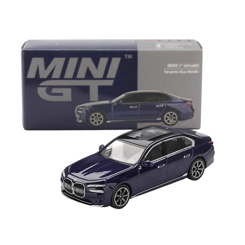 Mini GT BMW i7 xDrive60 Tanzanite Blue Metallic Model