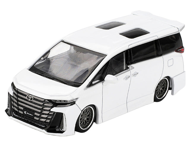 Toyota Vellfire 40 KUHL Van White Metallic Limited Edition 1/64 Die Cast Model Car by Mini GT