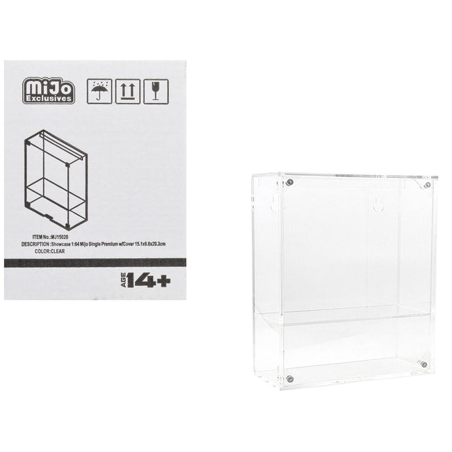 Showcase Premium Collector Single Display Case with Shelf "Mijo Exclusives" for 1/64 Scale Models