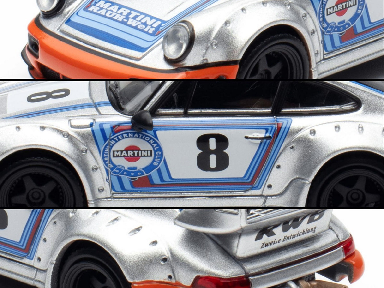 MM64 RWB 964 Martini Porsche 8 model car