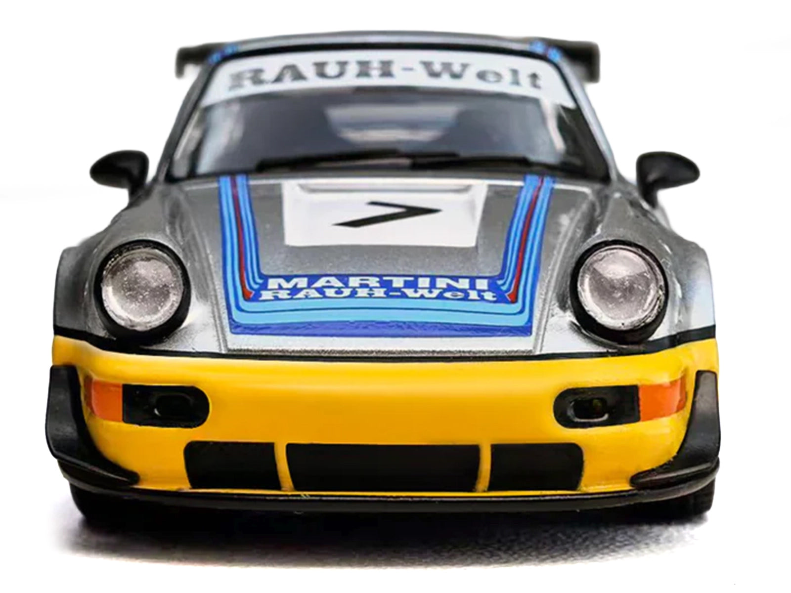 RAUH-Welt Martini Porsche 964 model car front view