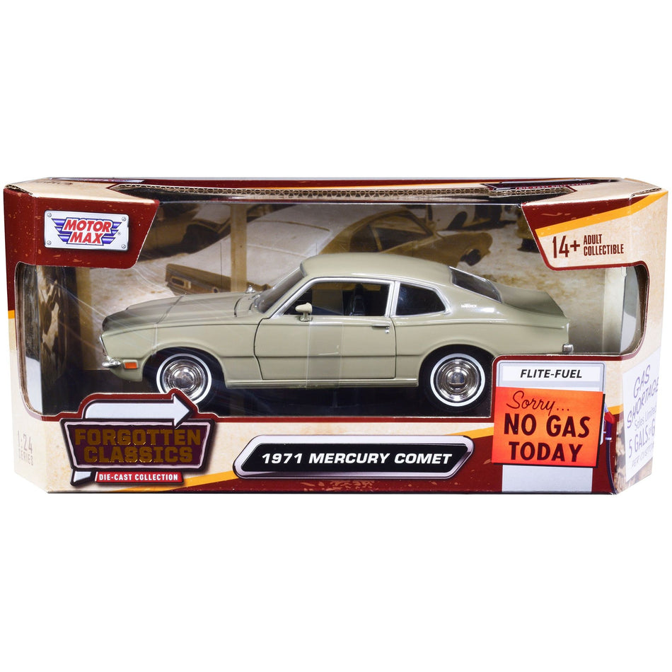 1971 Mercury Comet Beige "Forgotten Classics" Series 1/24 Diecast Model Car by Motormax