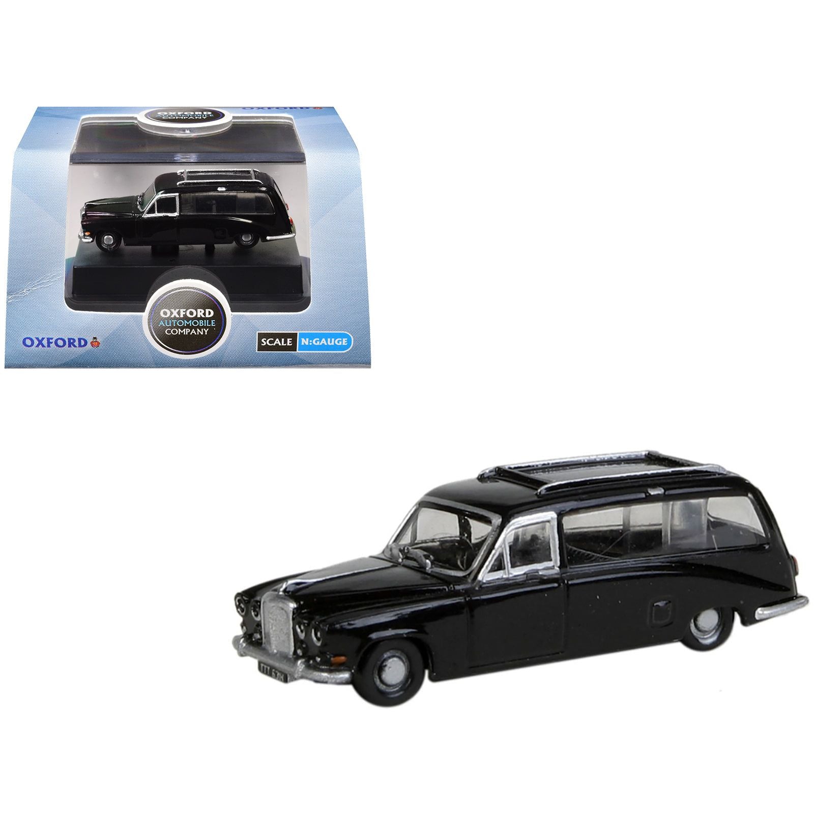 Daimler DS420 Hearse Black 1/148 (N) Scale Diecast Model Car by Oxford Diecast