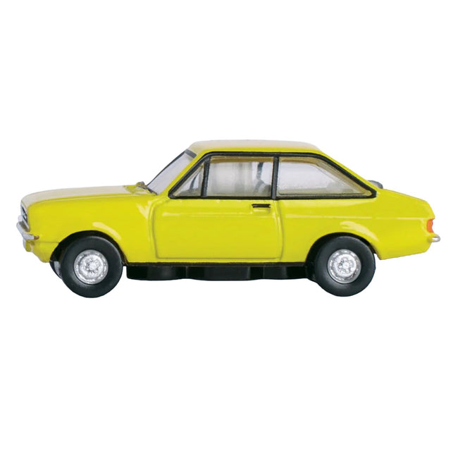 Ford Escort Mk2 RHD (Right Hand Drive) Signal Yellow 1/148 (N) Scale Diecast Model Car by Oxford Diecast