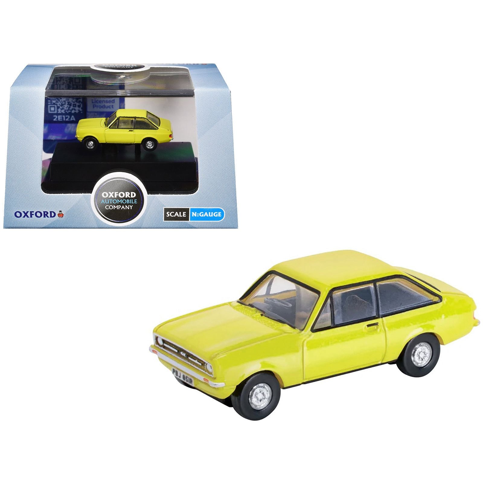 Ford Escort Mk2 RHD (Right Hand Drive) Signal Yellow 1/148 (N) Scale Diecast Model Car by Oxford Diecast