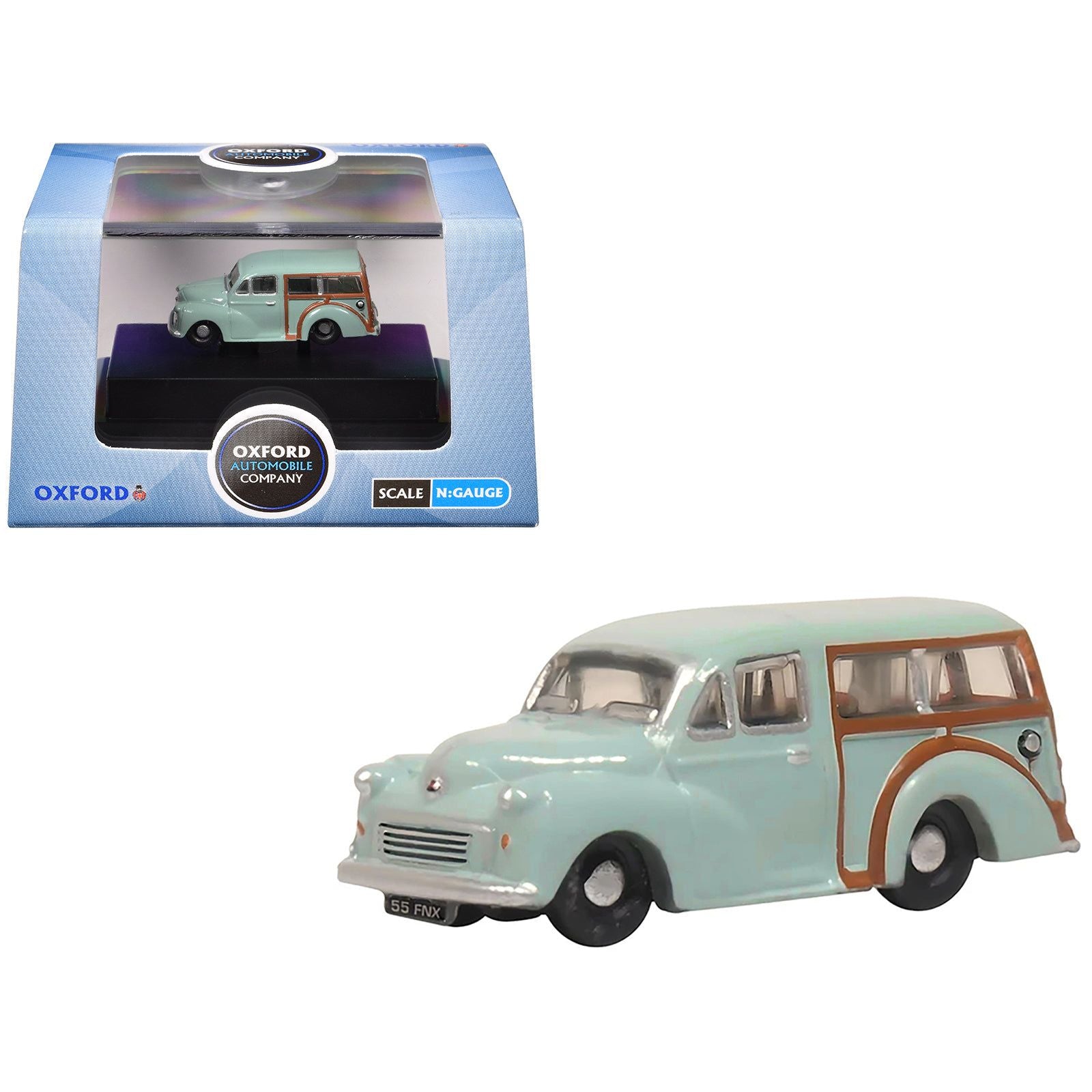 Morris Minor Traveller Smoke Gray 1/148 (N) Scale Diecast Model Car by Oxford Diecast