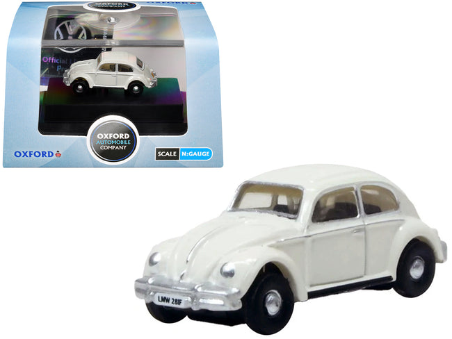 Volkswagen Beetle White 1/148 (N) Scale Diecast Model Car by Oxford Diecast