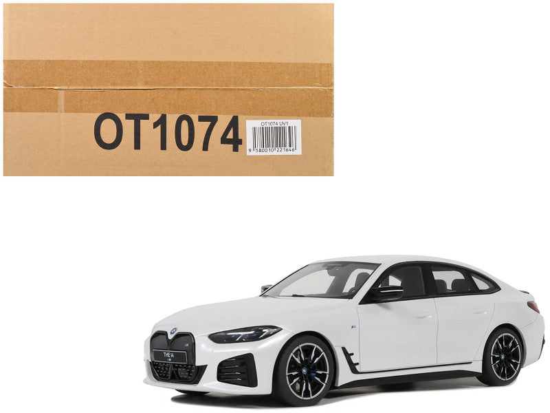 2021 BMW i4 M50 Mineral White Metallic Limited Edition to 999 pieces Worldwide 1/18 Model Car by Otto Mobile