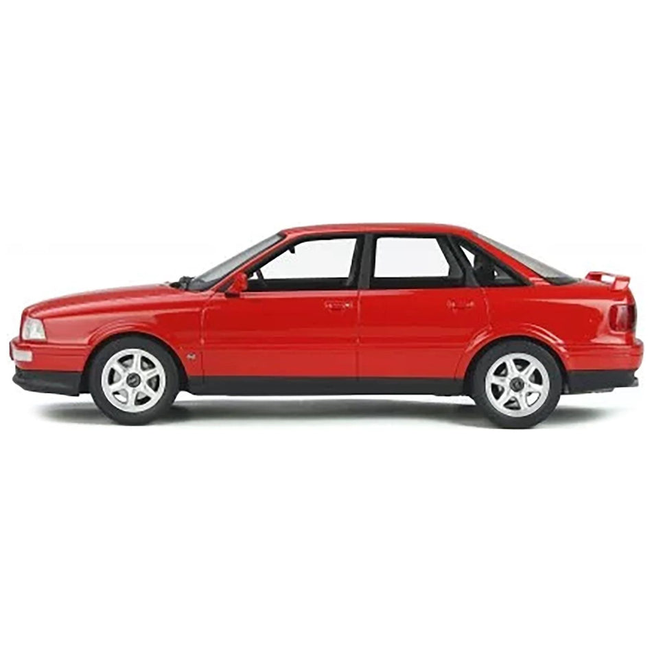 1994 Audi 80 Quattro Competition Laser Red Limited Edition to 3000 pieces Worldwide 1/18 Model Car by Otto Mobile