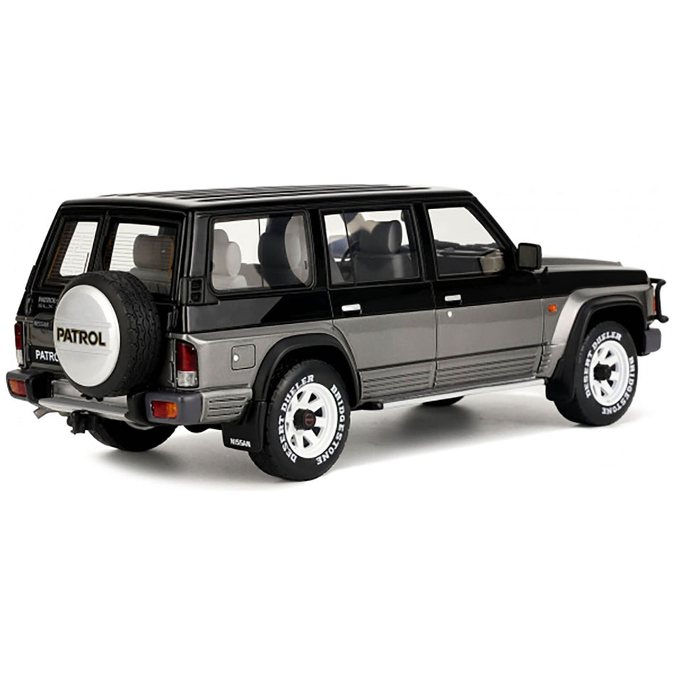 1992 Nissan Patrol GR Y60 Black and Graphite Gray Limited Edition to 3000 pieces Worldwide 1/18 Model Car by Otto Mobile