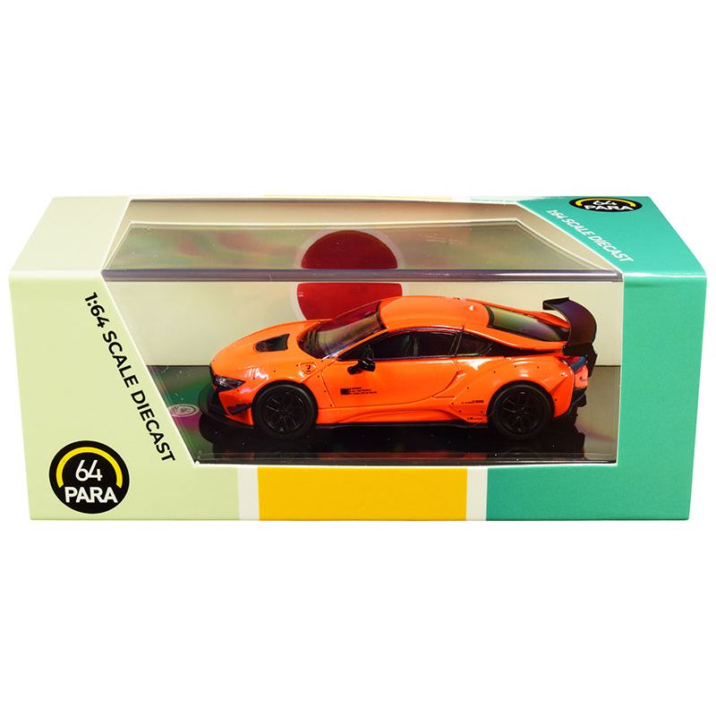 BMW i8 Liberty Walk Orange 1/64 Diecast Model Car by Paragon