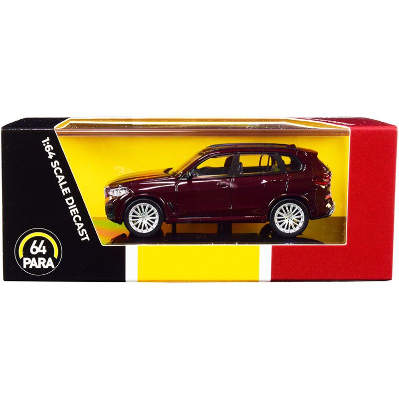 BMW X5 (G05) with Sunroof Ametrine Red Metallic 1/64 Diecast Model Car by Paragon