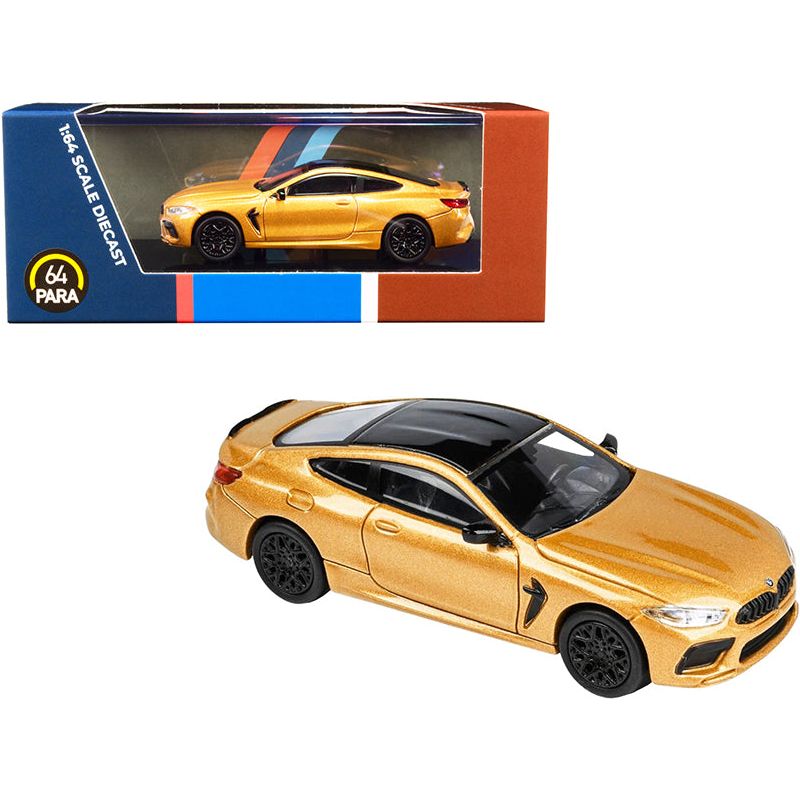 BMW M8 Coupe Ceylon Gold Metallic with Black Top 1/64 Diecast Model Car by Paragon