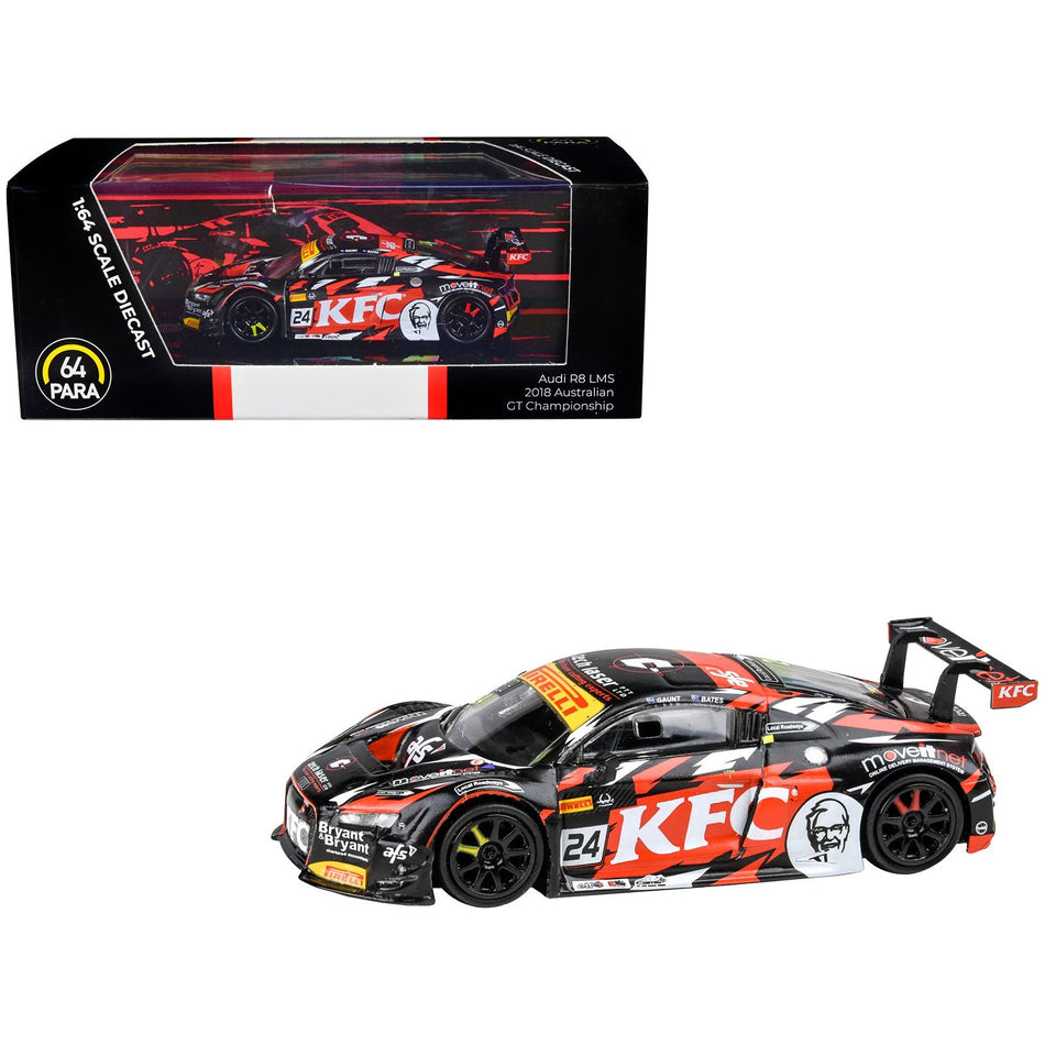 Audi R8 LMS #24 Daniel Gaunt - Tony Bates "KFC Racing" 3rd Place "Australian GT Championship" (2018) 1/64 Diecast Model Car by Paragon Models