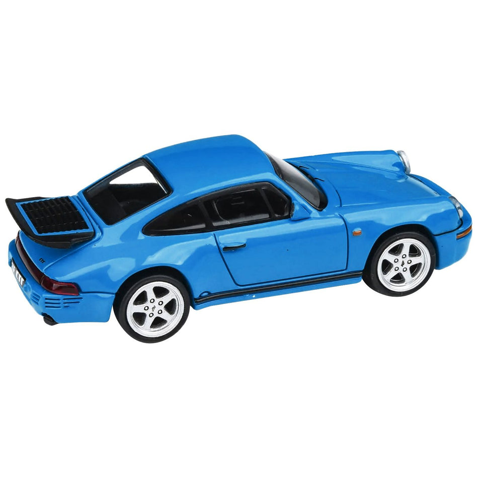 1987 RUF CTR Racing Blue 1/64 Diecast Model Car by Paragon Models