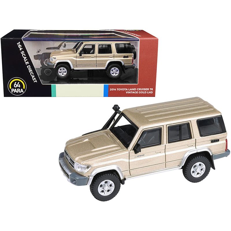 2014 Toyota Land Cruiser 76 Vintage Gold Metallic 1/64 Diecast Model Car by Paragon Models