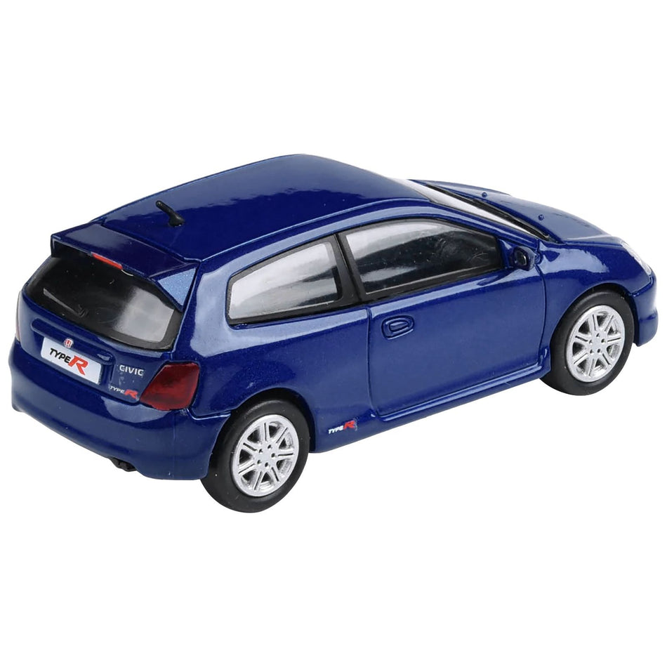 2001 Honda Civic Type R EP3 Vivid Blue Pearl Metallic 1/64 Diecast Model Car by Paragon Models