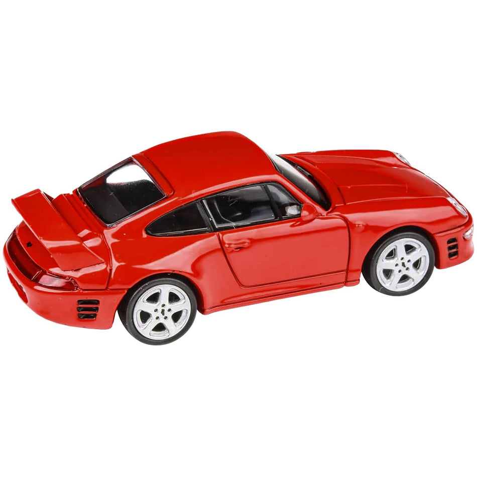 1995 RUF CTR2 Guards Red 1/64 Diecast Model Car by Paragon