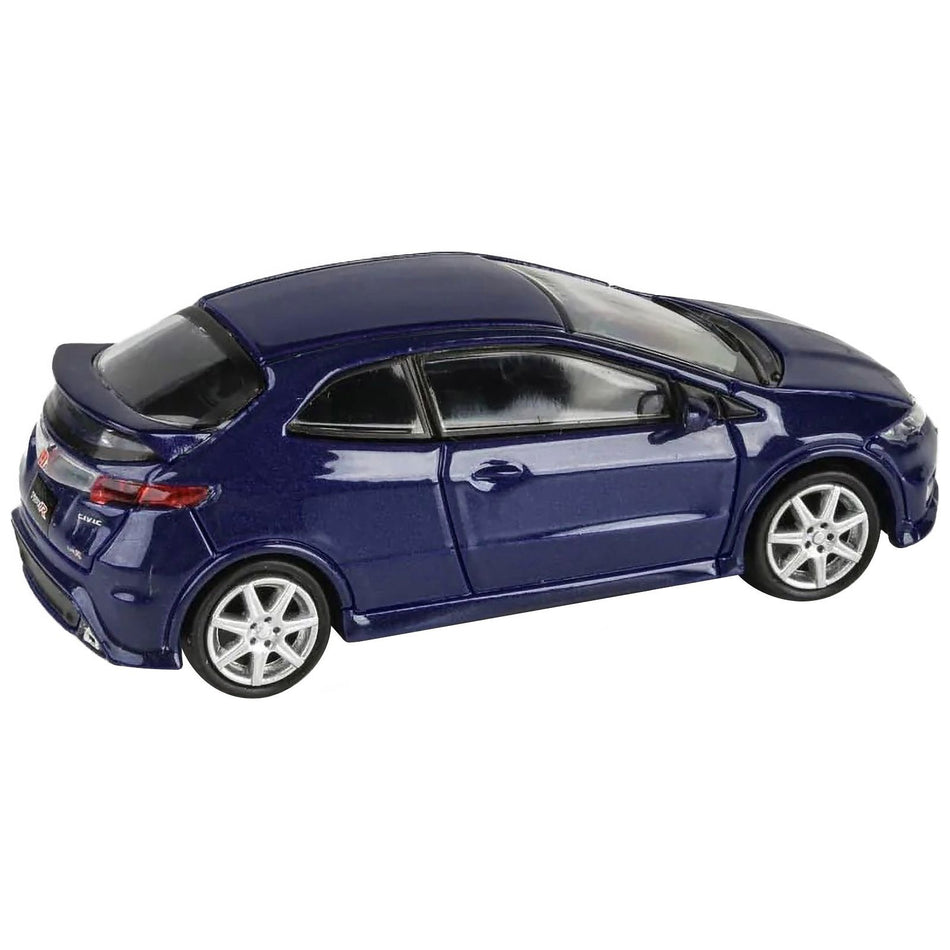 2007 Honda Civic Type R FN2 Sapphire Blue Metallic 1/64 Diecast Model Car by Paragon Models