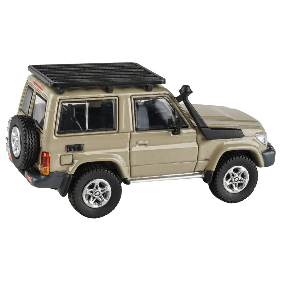 2014 Toyota Land Cruiser 71 SWB (Short Wheel Base) Sandy Taupe Brown 1/64 Diecast Model Car by Paragon Models