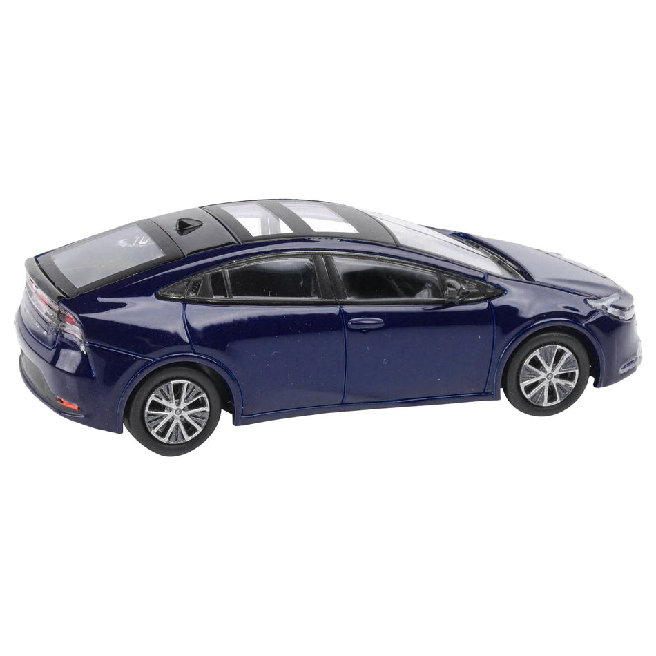 2023 Toyota Prius Reservoir Blue with Black Top and Sun Roof and Sun Roof 1/64 Diecast Model Car by Paragon Models