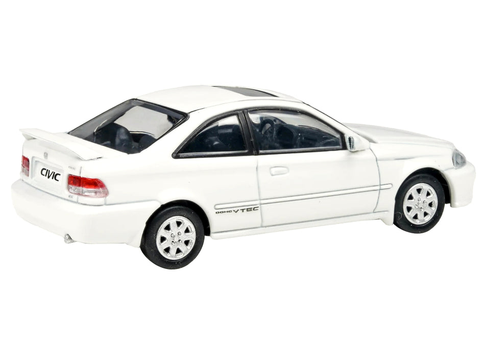 1999 Honda Civic Si EM1 Taffeta White with Sunroof 1/64 Diecast Model Car by Paragon Models