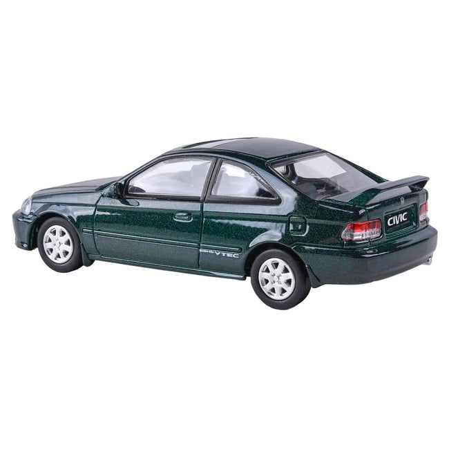 1999 Honda Civic Si EM1 Clover Green Pearl Metallic with Sunroof 1/64 Diecast Model Car by Paragon