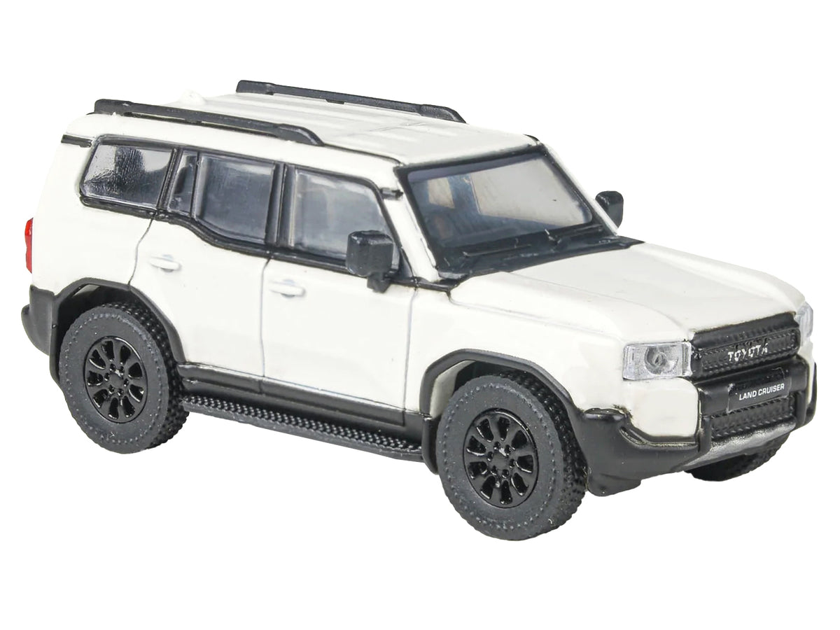 2024 Toyota Land Cruiser 250 Prado White Ice Cap 1/64 Diecast Model Car by Paragon Models