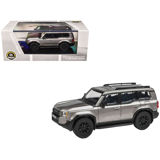2024 Toyota Land Cruiser 250 Prado Meteor Shower Silver Metallic 1/64 Diecast Model Car by Paragon Models