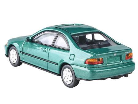 1995 Honda Civic Coupe EJ1 Aztec Green Metallic with Sunroof 1/64 Diecast Model Car by Paragon Models