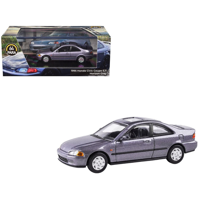 1995 Honda Civic Coupe EJ1 Horizon Gray Metallic with Sunroof 1/64 Diecast Model Car by Paragon