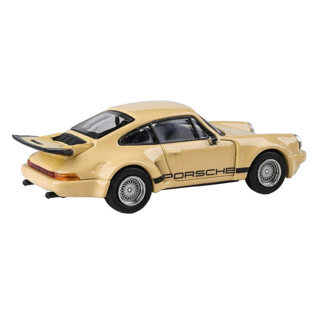 Porsche 911 Carrera RSR 3.0 Sahara Beige with Black Stripes 1/64 Diecast Model Car by Paragon