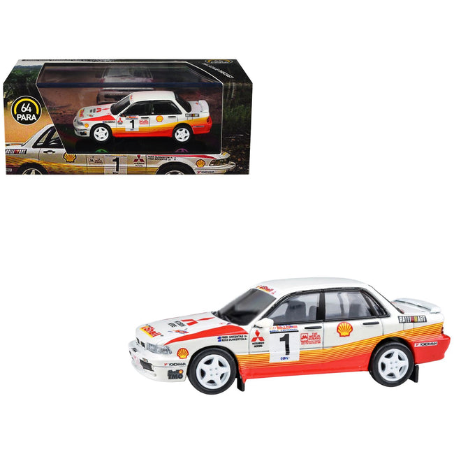 Mitsubishi Galant VR-4 RHD (Right Hand Drive) #1 Ross Dunkerton - Fred Gocentas Winner "APRC Rally Malaysia" (1991) 1/64 Diecast Model Car by Paragon
