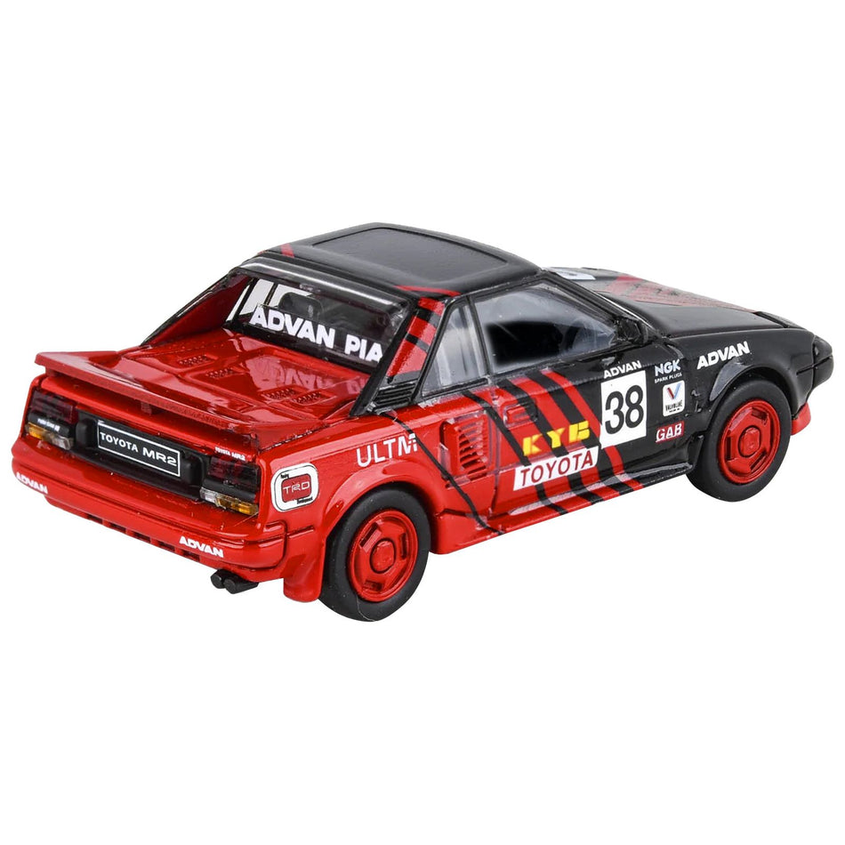 1985 Toyota MR2 MK1 RHD (Right Hand Drive) #38 Red and Black "Autocross Livery" 1/64 Diecast Model Car by Paragon Models