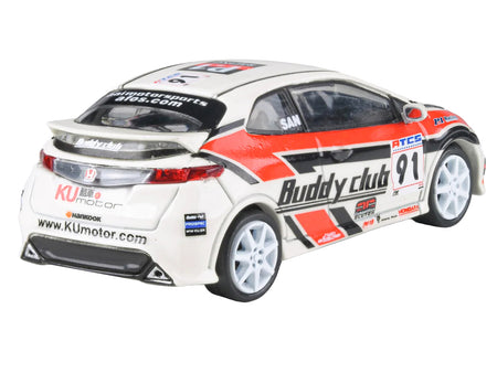 2007 Honda Civic Type R FN2 RHD (Right Hand Drive) #91 "Buddy Club - Asian Touring Car Series" (2012) 1/64 Diecast Model Car by Paragon Models