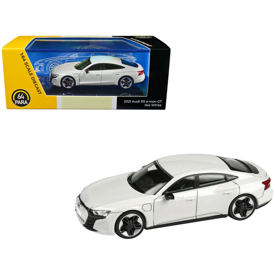 Audi E-tron GT RS Ibis White Metallic 1/64 Diecast Model Car by Paragon Models